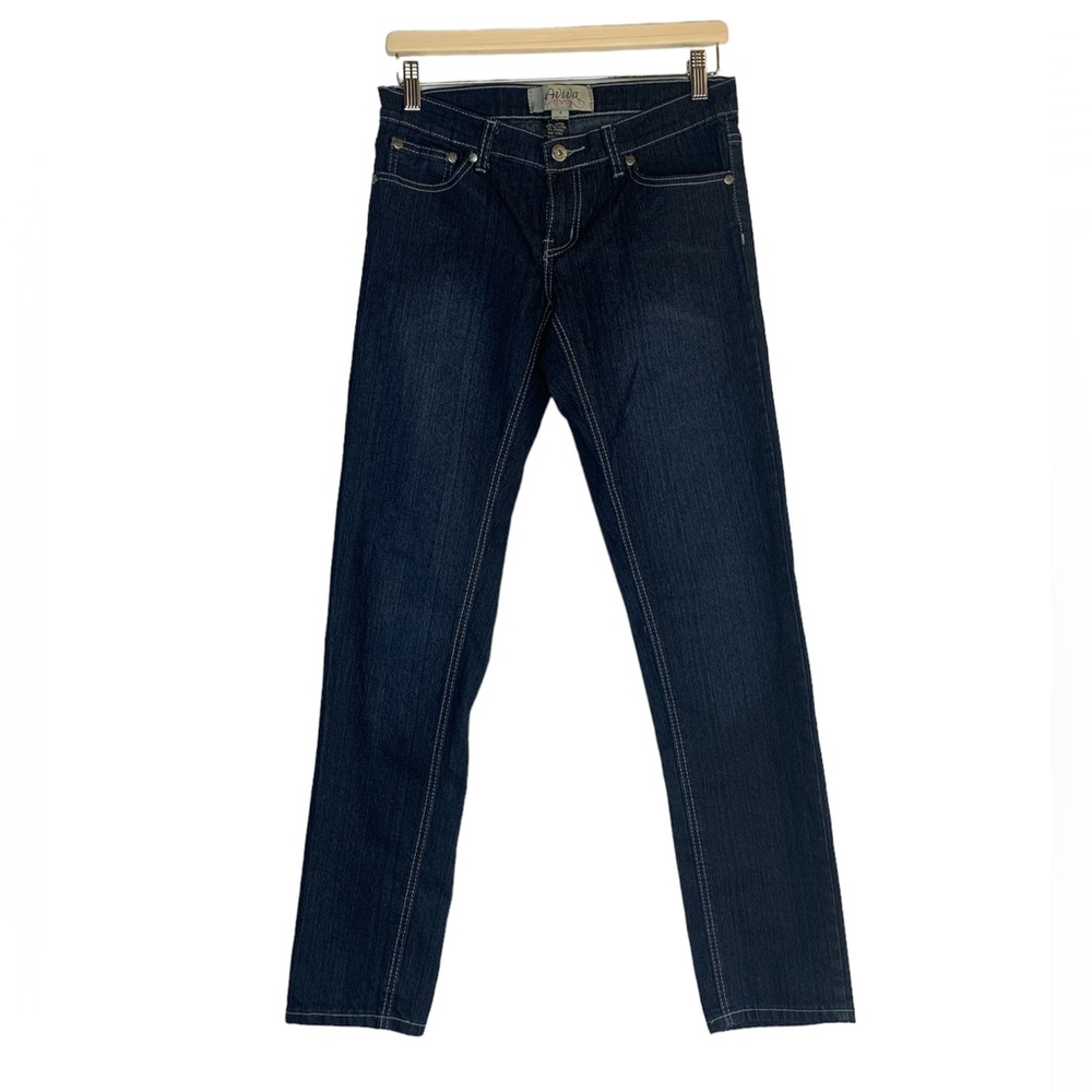 Aviva Women Embroidered Denim Blue Jeans Size 9